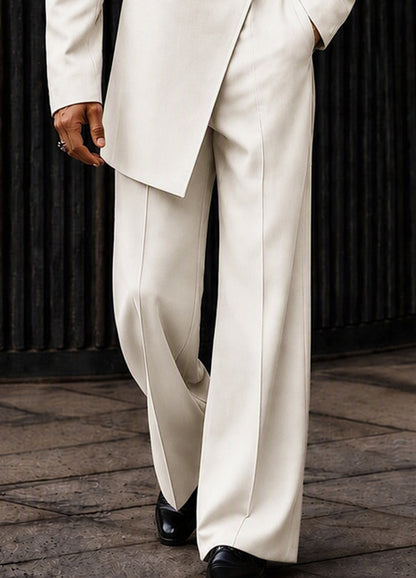 Modern Asymmetric Cut Blazer Pants Set