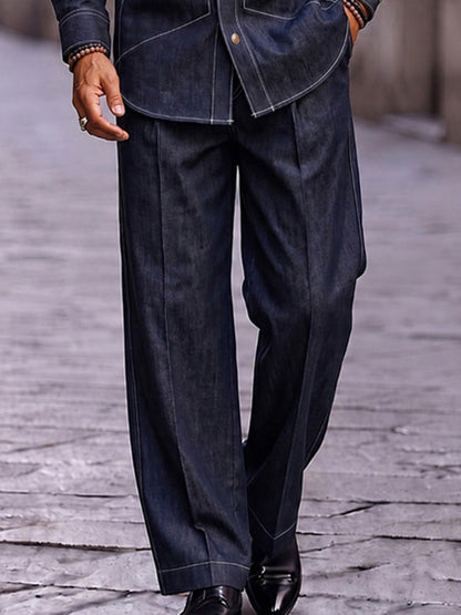Utility Casual Contrast Stitching Two Piece Set