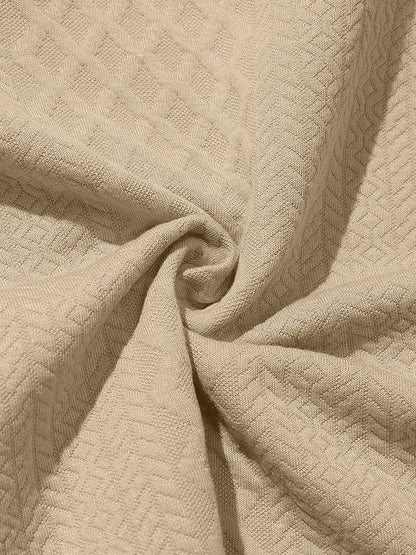 Embossed Jacquard Long Sleeve Button-Down Shirt