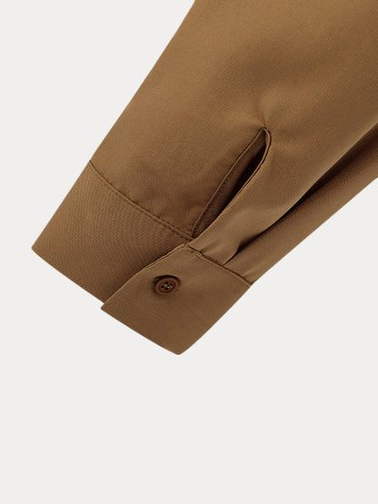 Avant-Garde Asymmetrical Collar Diagonal Placket Shirt