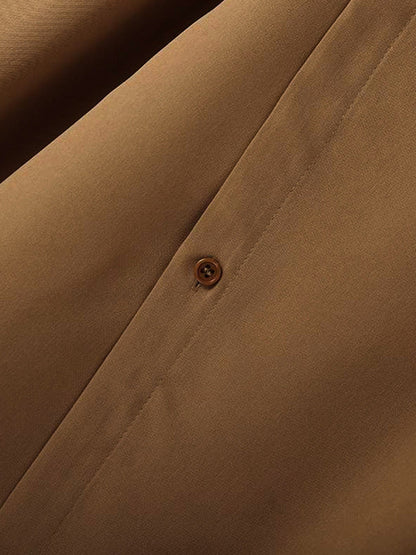 Avant-Garde Asymmetrical Collar Diagonal Placket Shirt