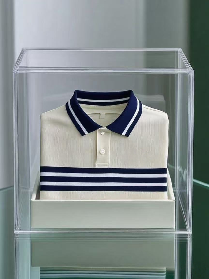 Men's Business Casual Button Short Sleeve Polo Shirt