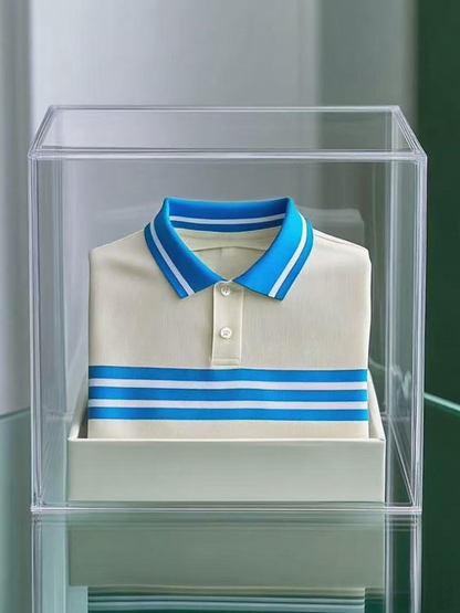 Men's Business Casual Button Short Sleeve Polo Shirt