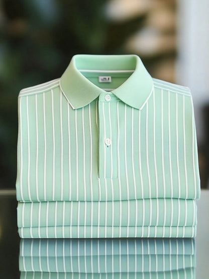 Men's Classic Business Button Short Sleeve Polo Shirt