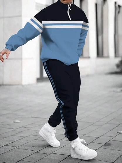 Relaxed Zipper Long Sleeve Two Piece Set