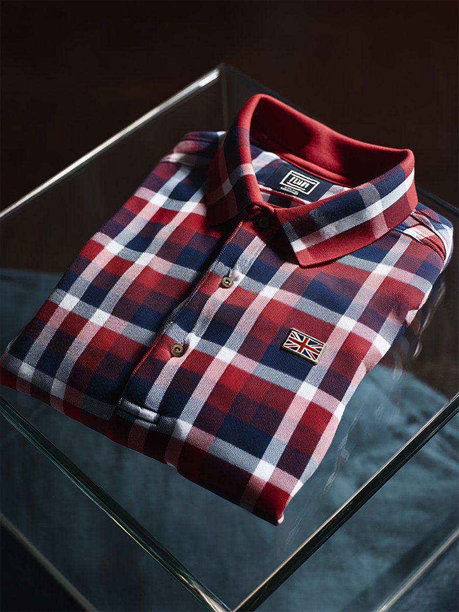 Men's Business Casual Union Jack Button Short Sleeve Polo Shirt