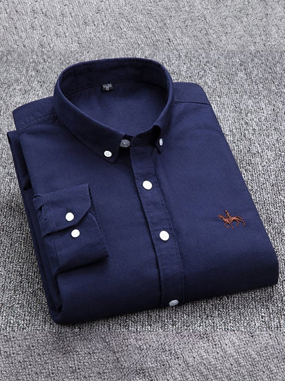 Men's Business Cotton Embroidered Shirt