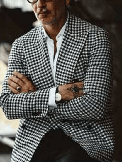 Men's Plaid Casual Suit