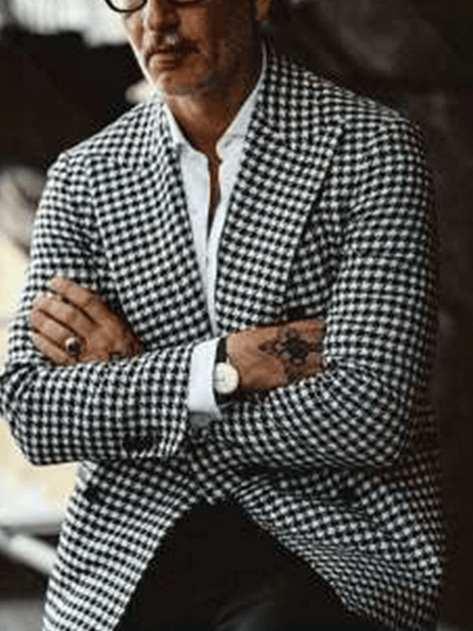 Men's Plaid Casual Suit