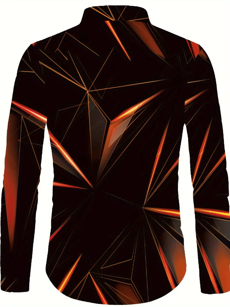 Men's Business Casual Striped Long Sleeve Shirt