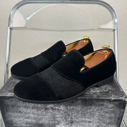 Luxury Designer New Pointed Suede Patchwork Oxford Shoes