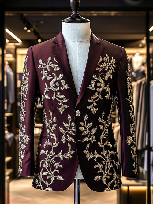 Men's Vintage Casual Paisley Blazer