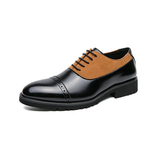 Lace-up Business Pu Leather Handmade Men Derby Shoes