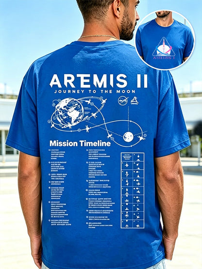 Men's Artemis II  Print Casual T-shirt
