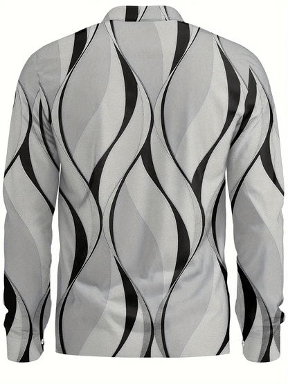 Men's Plaid Business Long Sleeve Shirt