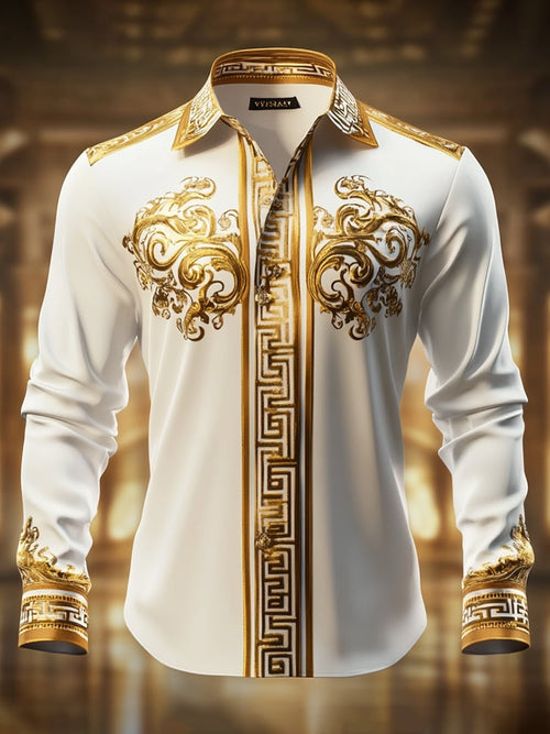 Men's Satin Luxe Long Sleeve Button Down Shirt