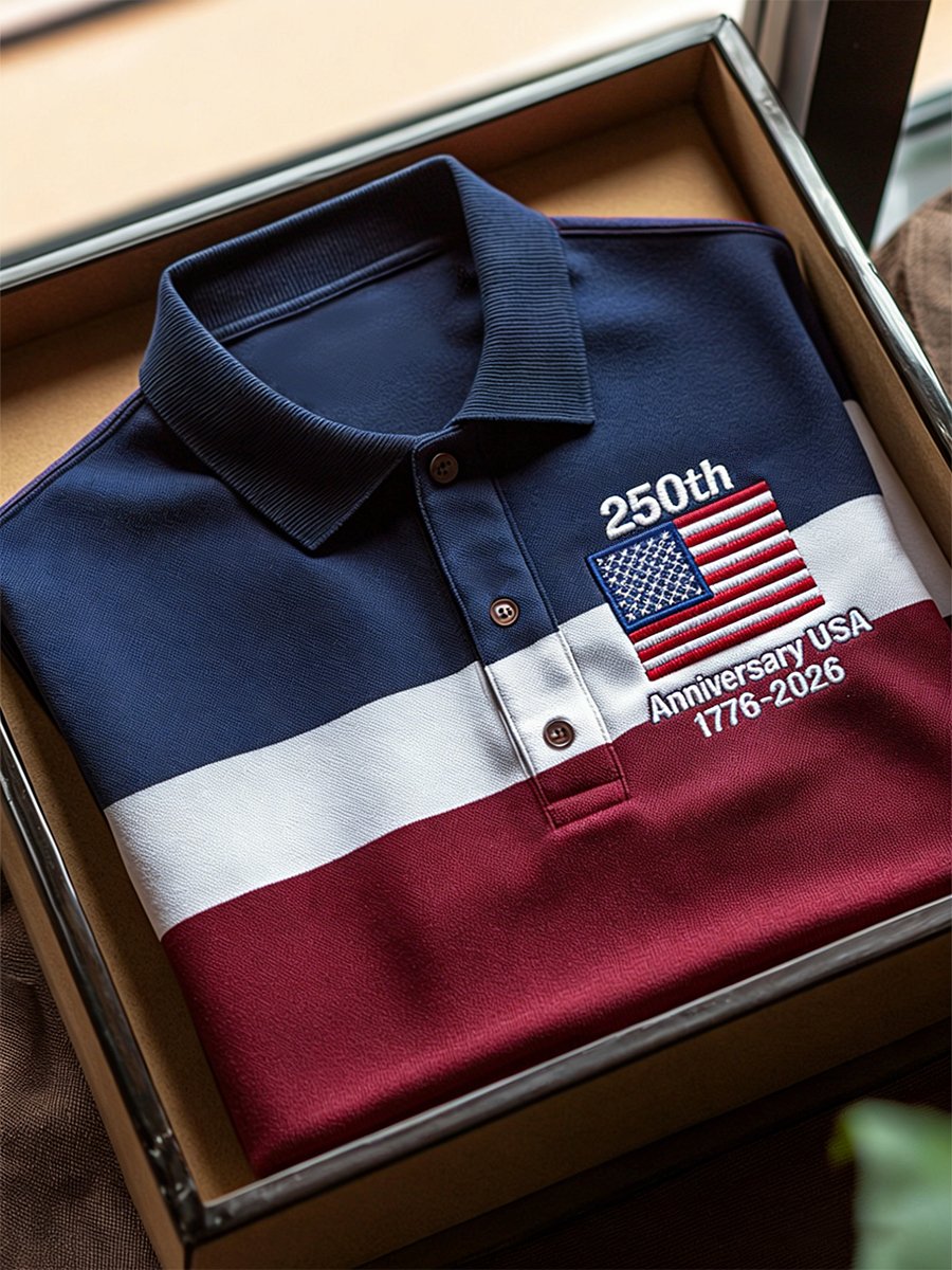 Men's Business America Anniversary Short-Sleeve Polo Shirt