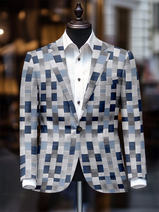 Men's Retro Casual Plaid Blazer