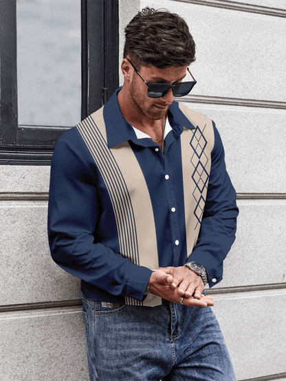 Men's Business Casual Long Sleeve Shirt