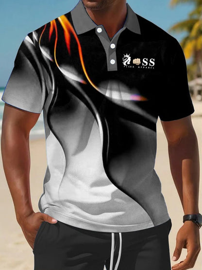 Men's Fashion Casual Business Contrast Color Polo