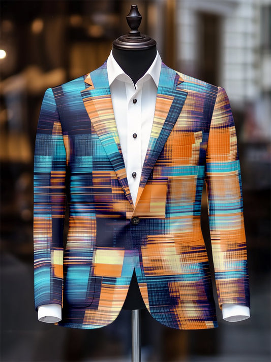 Men's Retro Casual Plaid Blazer