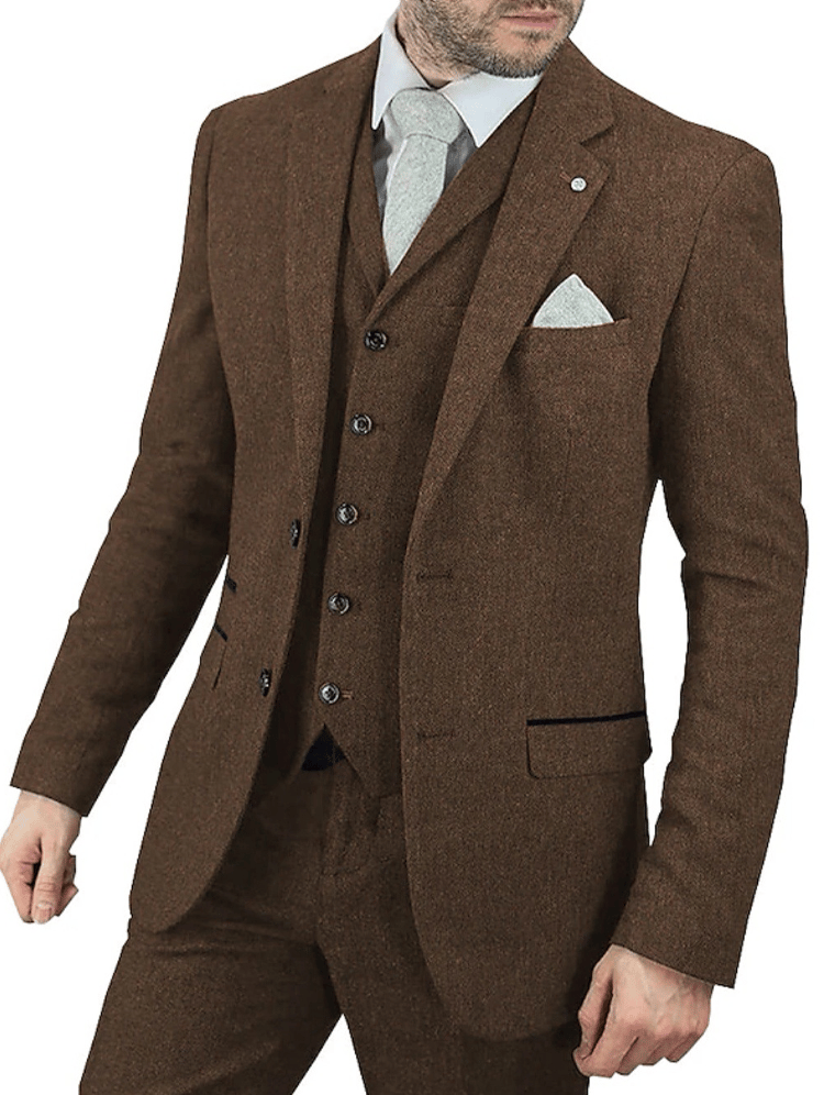 Men's casual pants suit two piece