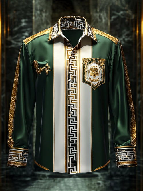 Men's Satin Luxe Long Sleeve Button Down Shirt
