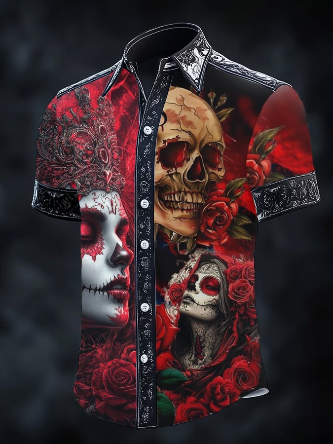 Men's Retro Gothic Dark Shirt