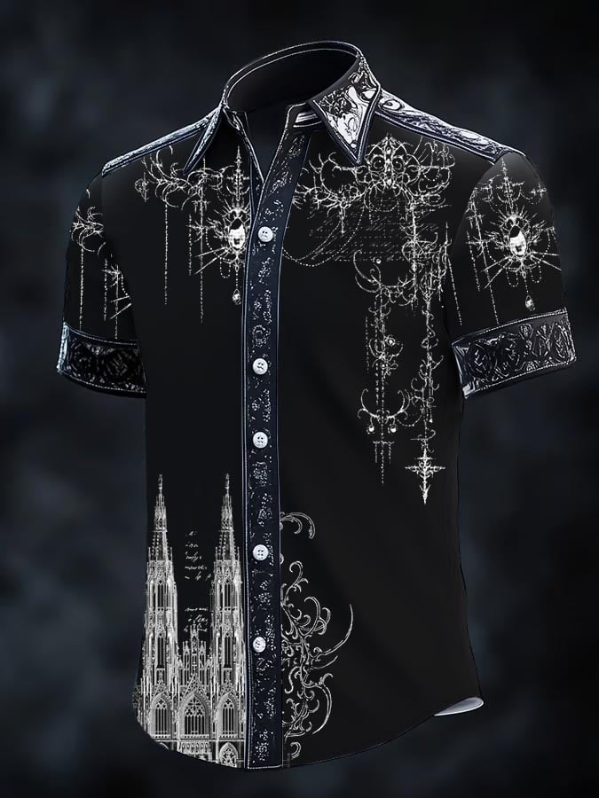 Men's Retro Gothic Dark Shirt