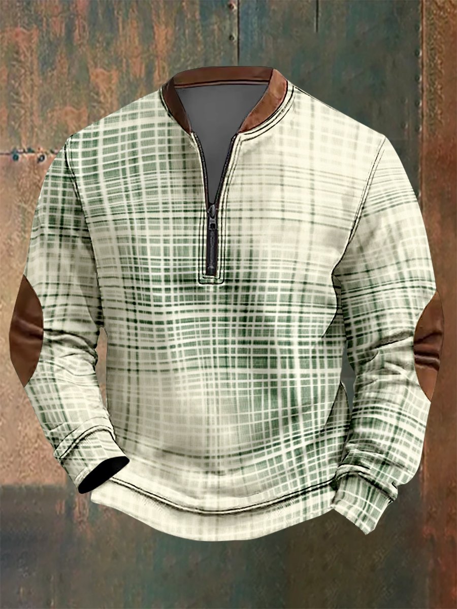 Men's Vintage Geometric Style Print Sweatshirt