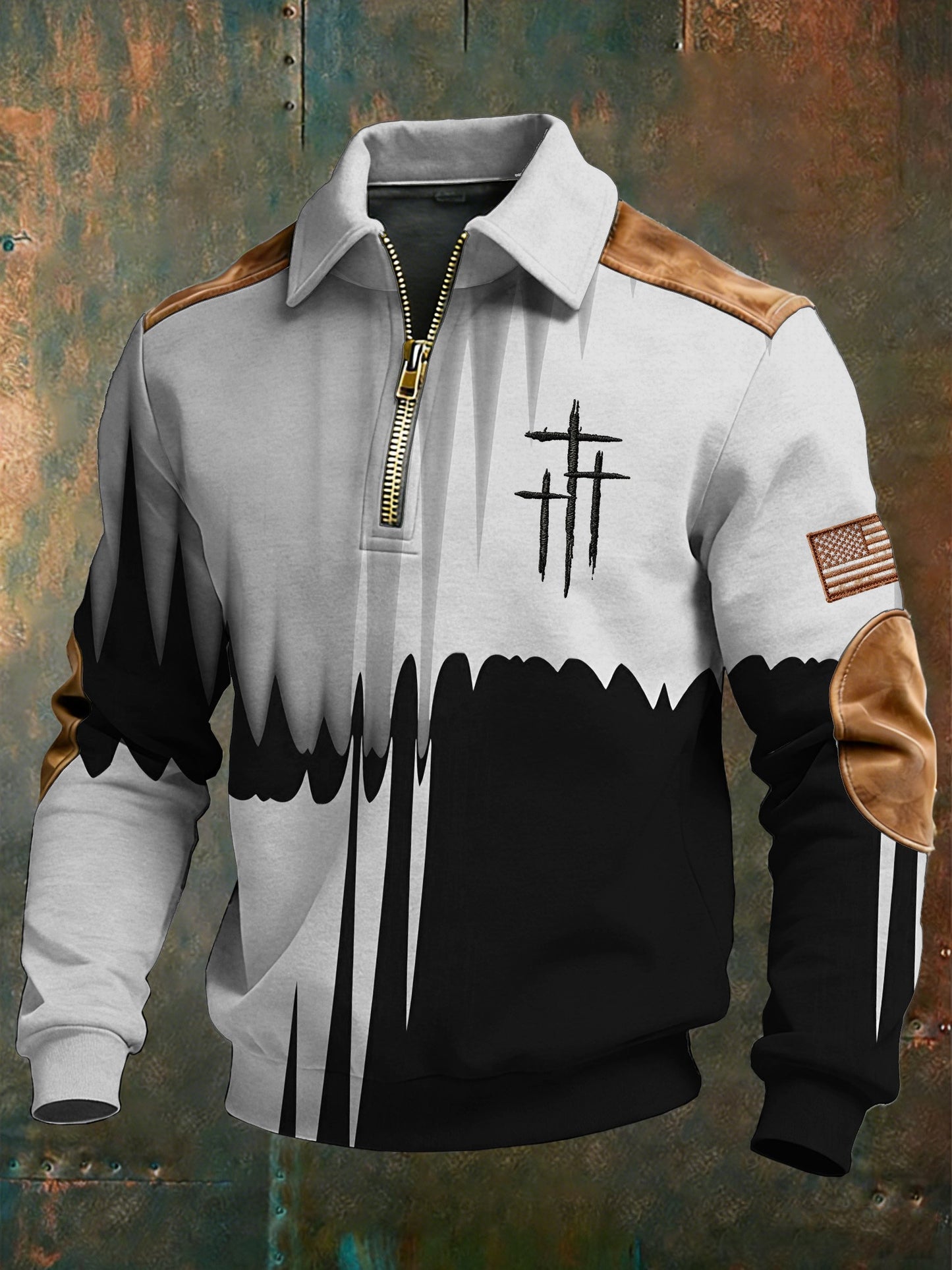 Men's Winter Faith Print Casual Top-Fast Shipping