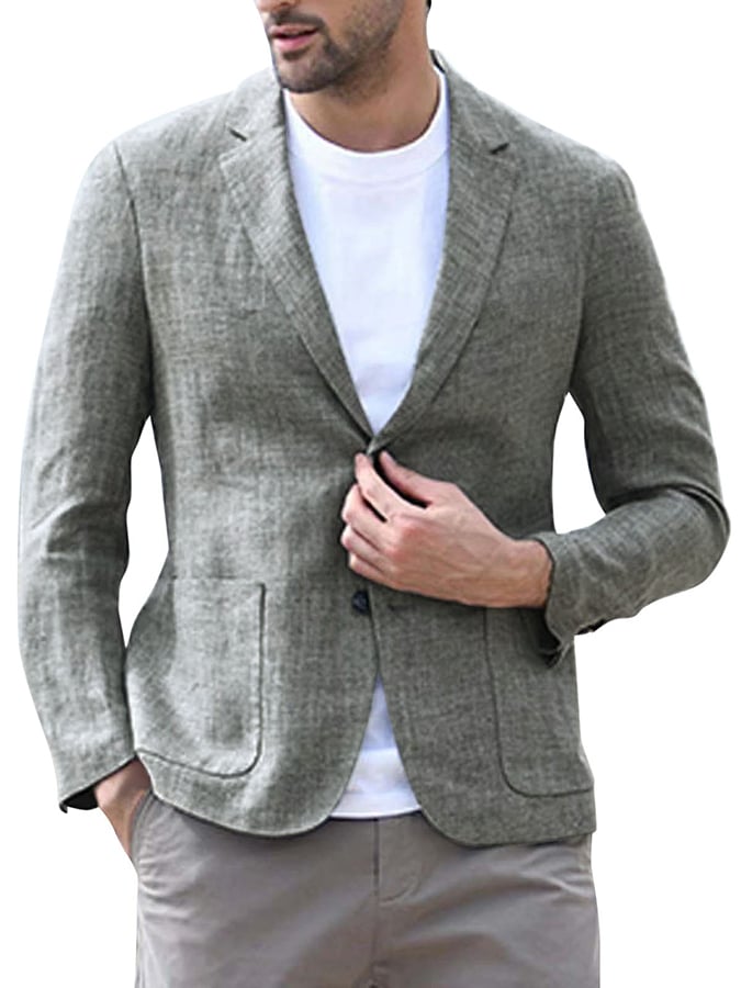 Casual One Button Long Sleeved Casual Suit