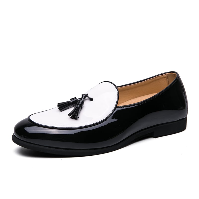 Men'S Casual Fashion British Shiny Leather Shoes
