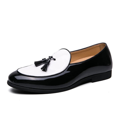 Men'S Casual Fashion British Shiny Leather Shoes