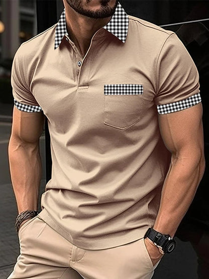 Men'S Casual Color Contrast Polo