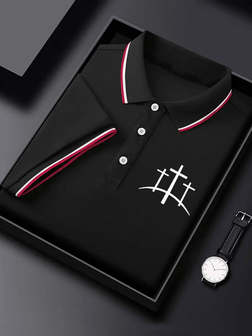 Men's Faith Print Polo Shirt