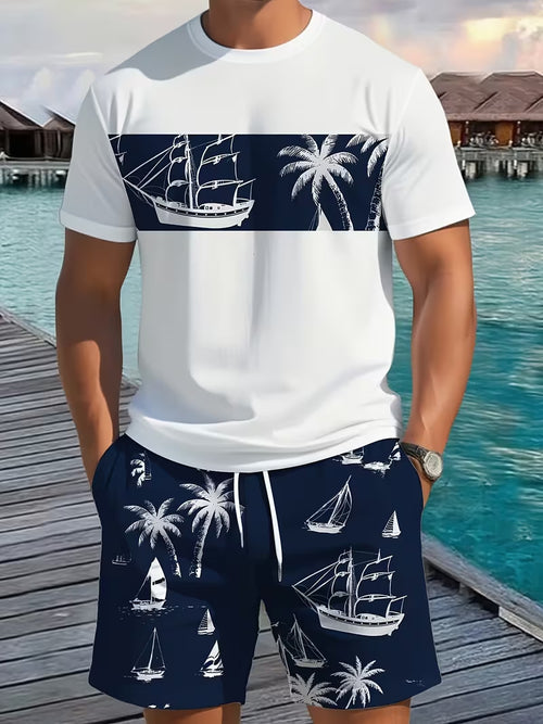 2026 Men's Short-Sleeved T-Shirt and Shorts Set