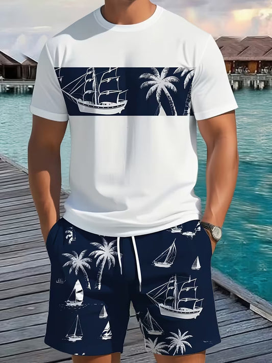 2026 Men's Short-Sleeved T-Shirt and Shorts Set