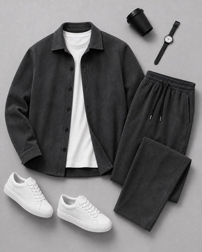 Men's Long-Sleeve Shirt and Pants Set