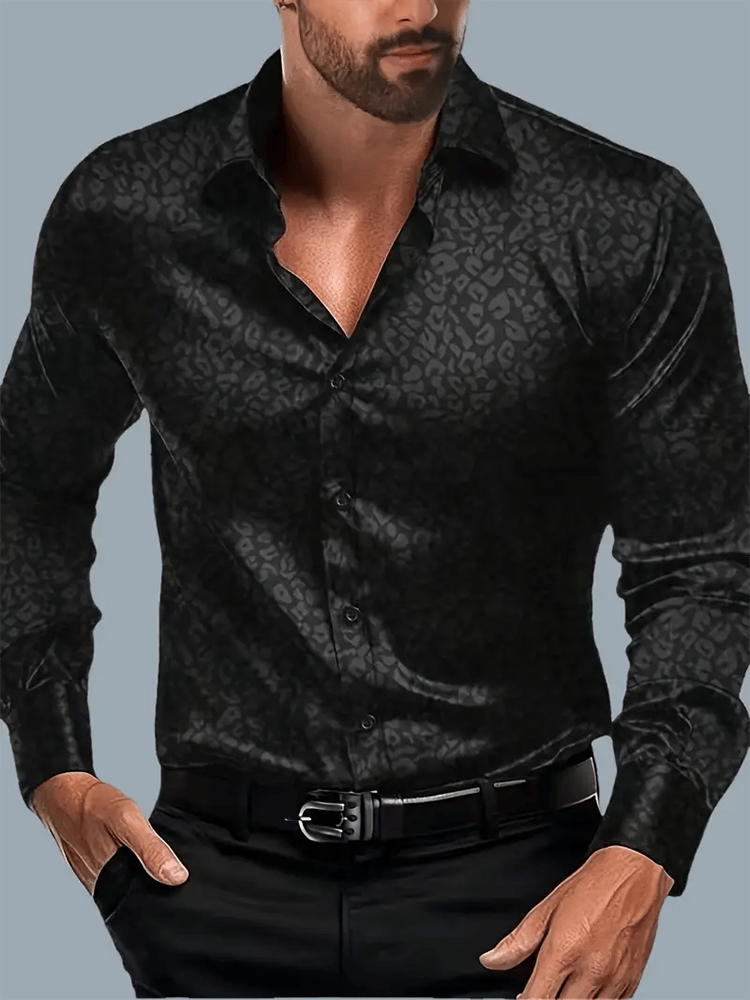 Men's Street Style Business Casual Printed Long Sleeve Shirt