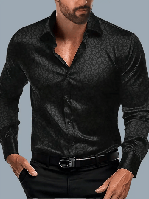 Men's Street Style Business Casual Printed Long Sleeve Shirt