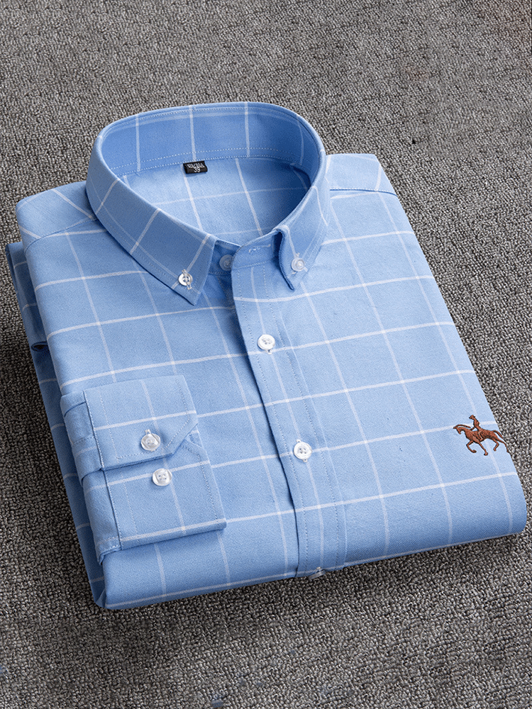 Men's 100% cotton business long-sleeved shirt
