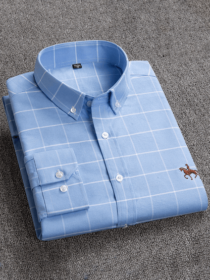 Men's 100% cotton business long-sleeved shirt