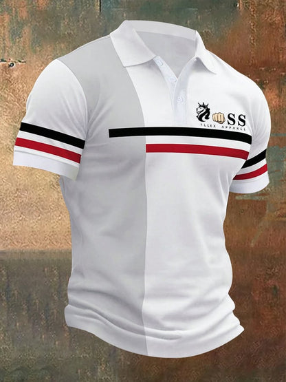 Stylish business casual polo shirt for men in contrasting color