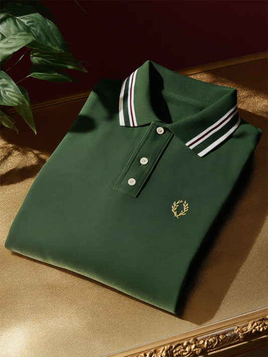 Men's Business Casual Button Short Sleeve Polo Shirt