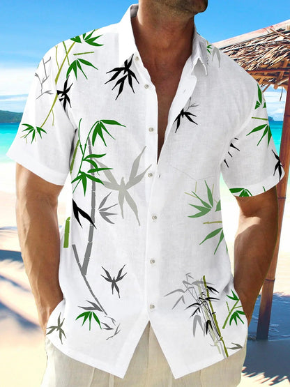 Men's Hawaiian Flora Print Casual Shirt