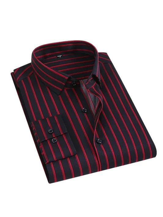 Men's Luxury Business Striped Long Sleeve Shirt