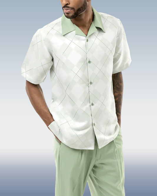 Apple Pattern Walking Suit Short Sleeve Set