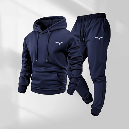 Men's Pattern Print Hoodie and Drawstring Sweatpants Set, Menswear, Casual Athletic Long Sleeve Hooded Jacket & Trousers for Fall & Winter, Men's Clothing for Daily Wear, Sportswear Indoor Outdoor, Tracksuit, Athleisure