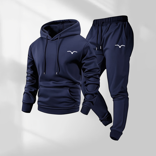 Men's Pattern Print Hoodie and Drawstring Sweatpants Set, Menswear, Casual Athletic Long Sleeve Hooded Jacket & Trousers for Fall & Winter, Men's Clothing for Daily Wear, Sportswear Indoor Outdoor, Tracksuit, Athleisure